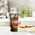 thumbnail image 6 of JRXY Mens Coffee Tumbler Hunting Deer Tumbler American Flag Coffee Tumbler for Patriotic Men  Insulated Stainless Steel Travel Mug Gifts for Him 20oz, 6 of 7