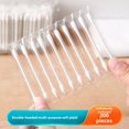 thumbnail image 2 of Hisopos de algodón desechables de doble punta portátiles para limpieza de oídos, eliminación de maquillaje, esterilización, hisopos de algodón puntiagudos sanitarios, 2 of 4
