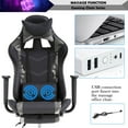 thumbnail image 2 of YRLLENSDAN Massage Gaming Chair Video Game with Footrest, Ergonomic Gamer Chair for Adults High Back Gaming Computer Chair with Arms Lumbar Support, 2 of 8