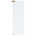 thumbnail image 3 of vidaXL Highboard White and Brown 40x30x128 cm Solid Rough Mango Wood, 3 of 3