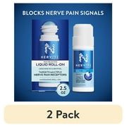 (2 pack) Nervive Topical Pain Relief Roll on, Numbing Lidocaine for Nerve Pain in Hands and Feet, 2.5 oz