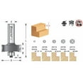 thumbnail image 5 of Amana Tool 49340 Multi-Rabbet Five Different Rabbet Depths 1-3/8 D x 1/2 CH x 1/4 Inch SHK Router Bit, 5 of 8
