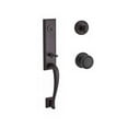 thumbnail image 1 of Baldwin Reserve Scdelxroutrr112 Single Cylinder Del Mar Handleset Round Knob And Traditional Round Rose With 6Al Latch And Dual Strike Venetian Bronze Finish, 1 of 2