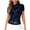 Blue, variant on Maean Women's Summer Lace Top 2025 Short Sleeve See Through Mesh Blouse Shirts Going out Clubwear Outfits