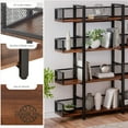 thumbnail image 4 of STURDIS Solid Wood Black Metal Industrial Bookshelf - 4 Tier - Visually Appealing & High Capacity for Book Storage, 4 of 10
