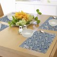 thumbnail image 4 of Ambesonne Paisley Place Mats Set of 4, Inspired Persian, Standard Size, Teal Navy and Tan, 4 of 6