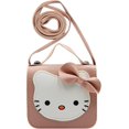 thumbnail image 2 of Bolso para niños pequeños con lazo de dibujos animados, bolso cruzado con forma de gato, bolso de hombro de cuero pequeño para niñas pequeñas, bolso de mano, 2 of 5