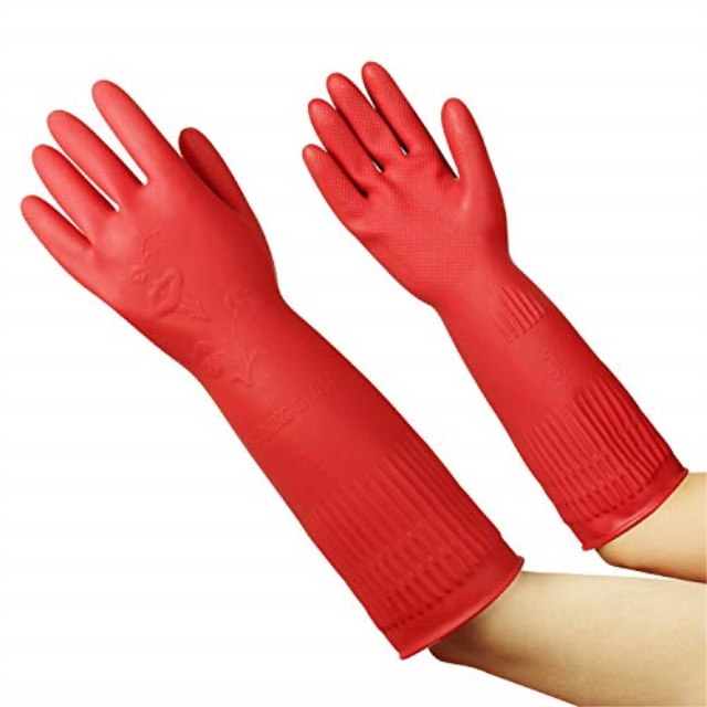 sanxia rubber cleaning gloves small/medium/large size, reusable