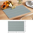 thumbnail image 6 of Sage Green Striped Placemats Set of 2 Farmhouse Vintage Green Stripes Place Mats Indoor Wipeable Table Mats Washable Cloth Dining Table Placemats for Kitchen Holiday Party Home Decor 13x19 Inch, 6 of 9