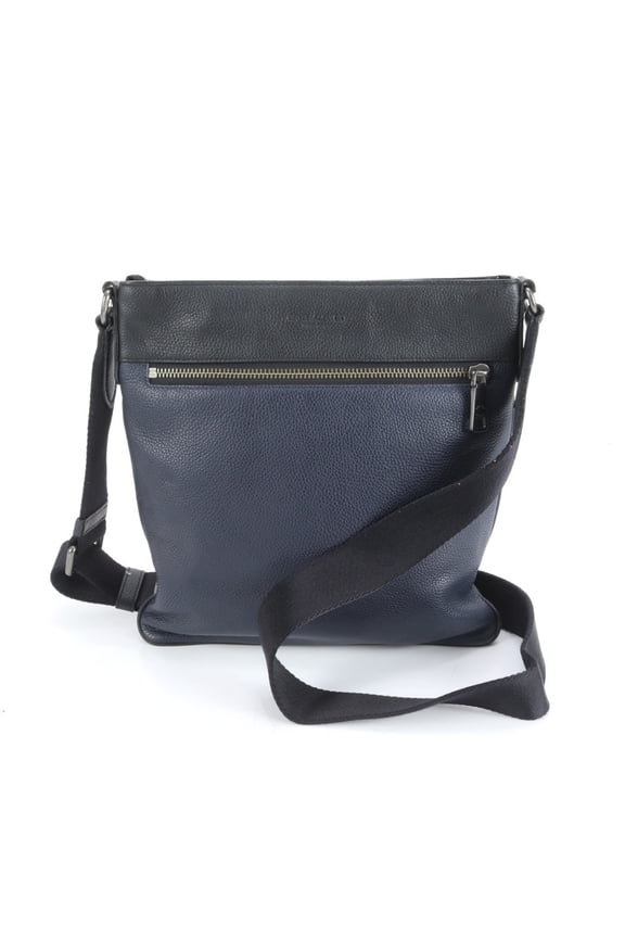 Pre-Owned Coach 72101 Leather Shoulder Bag/Messenger Tote Bag Navy Men's