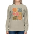 thumbnail image 2 of Retro Floral Pattern Art Women's Sweatshirt, 2 of 3