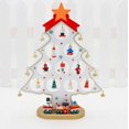 thumbnail image 1 of LINLIN Christmas Tree Desktop Decoration Mini Wooden DIY Xmas Tree Ornaments Children Gift, 1 of 7