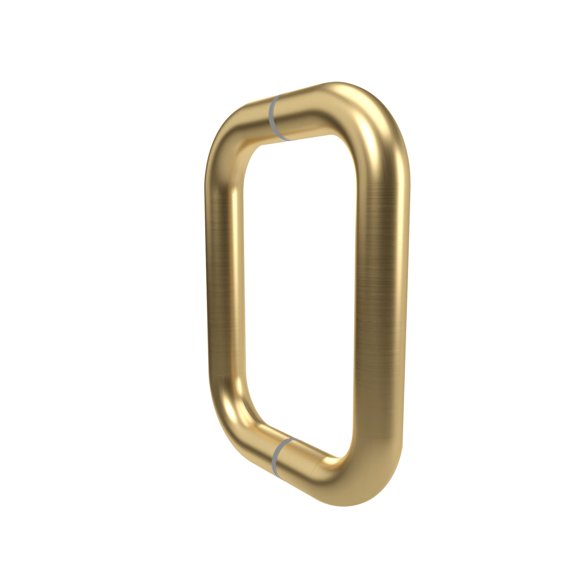 CKB 6" Shower Door Handle, Shower Glass Door Pull Back to Back Handle Compatible with 1/4" to 1/2" Thickness Glass for Frameless Shower Doors, Satin Gold with 304 St