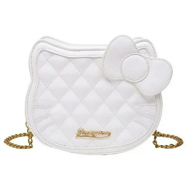 Sanrioed Hello Kitty Shoulder Bag Fashionable Wallet Cartoon Purses Handbags Simple Rhombic Trendy Birthday Christmas Gift