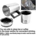 thumbnail image 3 of Hervidor eléctrico 350ml + 150ml taza calefactora eléctrica de acero inoxidable para coche taza para beber de 12v regalo de viaje, 3 of 5