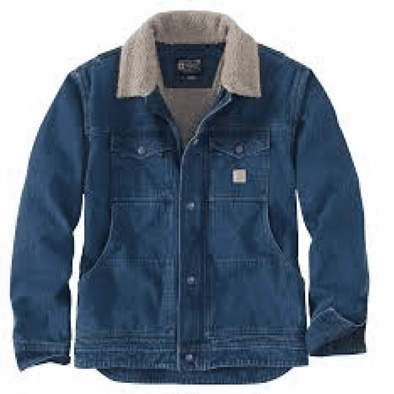 Carhartt Relaxed-Fit Sherpa-Lined Denim Jacket for Men - Beech - L