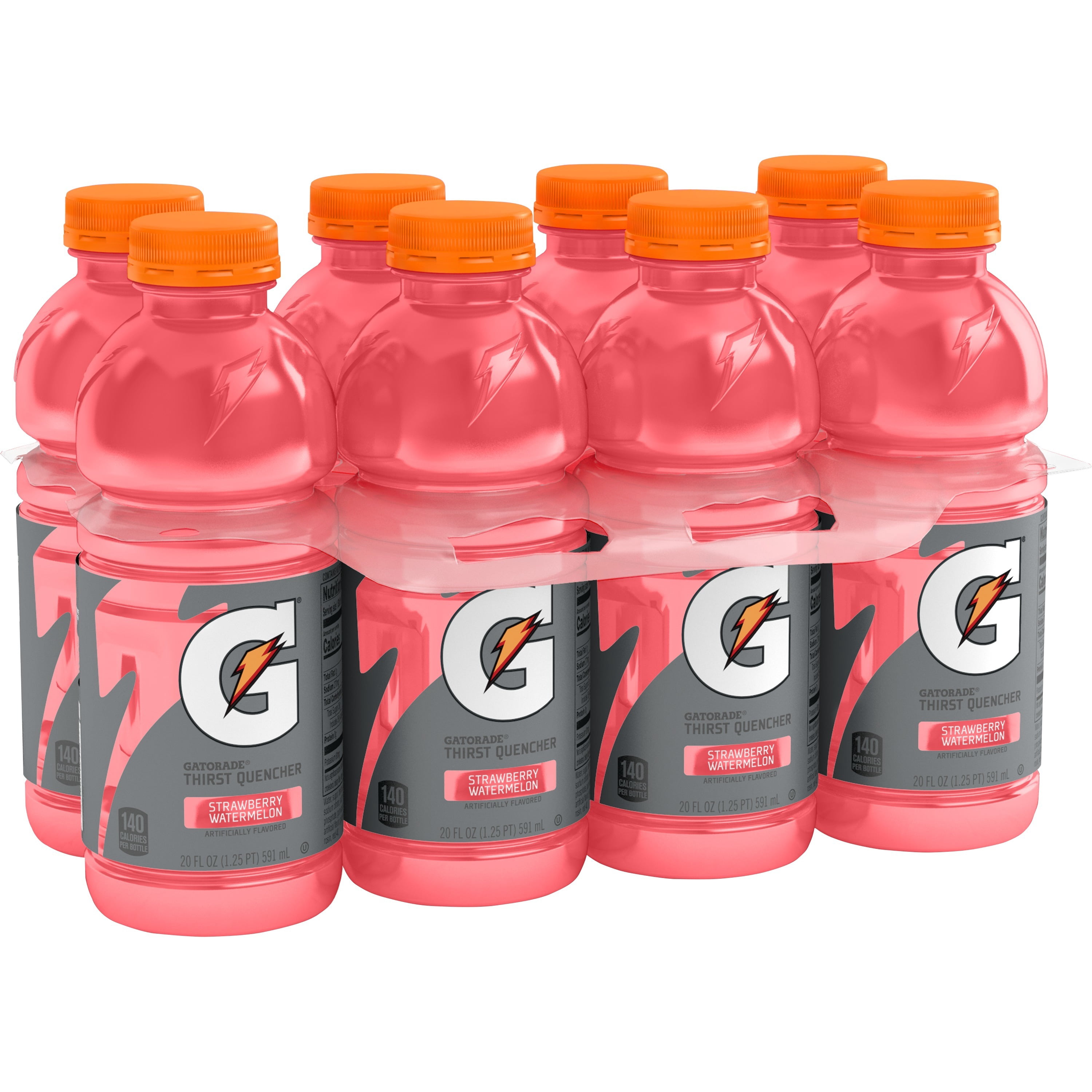 Gatorade Thirst Quencher Strawberry Watermelon Sports Drink, 20 fl oz, 8 Count Bottles
