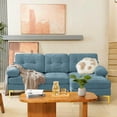 thumbnail image 3 of BALICHUN Convertible Sectional Sofa Couch, 83" L-Shape Sofa Couch with Chaise Convertible,ChenilleFabric Upholstered for Living Room, Apartment, Office (Light Blue), 3 of 11