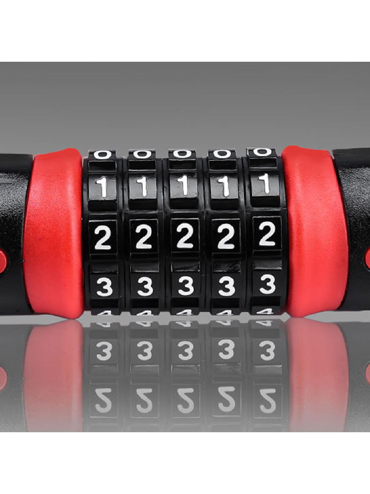 Bike Lock Anti-theft 5 Digit Password Bicycle Locks for Scooter Motorcycle Portable MTB Road Bike Cable Lock