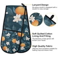 thumbnail image 2 of Yayeee Double Oven Mitt Kitchen Heat Resistant Baking 35" x7" Quilted Glove, Oranges Pattern, 2 of 6