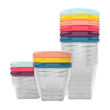 Babymoov Bowls, 12-Piece Storage Food Containers (3 x 4oz + 3 x 6oz + 6 x 8oz)