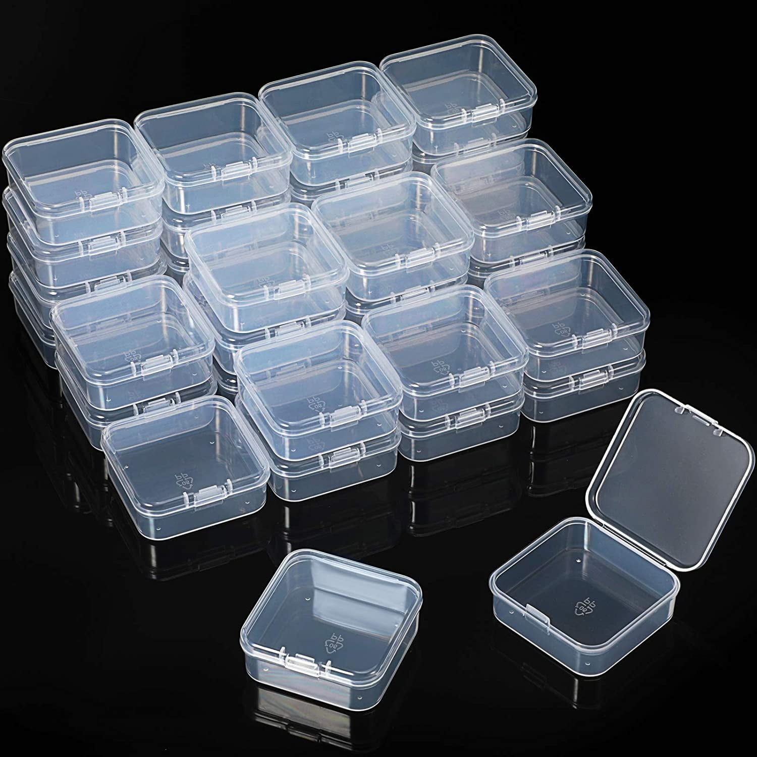 Details about   10 New Mini Clear Plastic Small Boxes With Lid Container Storage Craft Gadgets