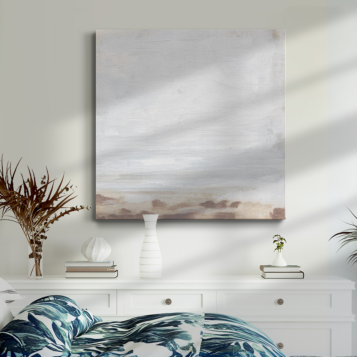 Wexford Home Neutral Breakers I-Premium Gallery Wrapped Canvas, 24" x 24" - Ready to Hang