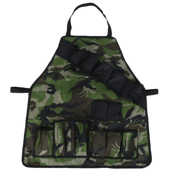 BBQ Accessory,Multi-Pockets Apron 600D Oxford Garden Apron Picnic Apron Time-Tested Durability