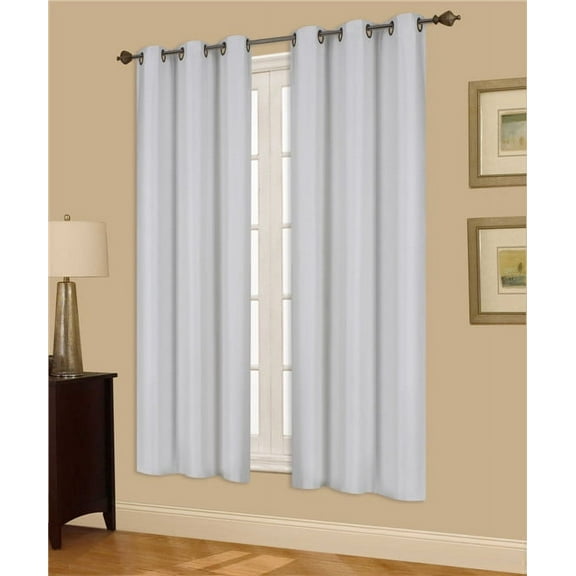 1 PAIR IVORY BLACKOUT ENERGY EFFICIENT THERMAL PANEL WINDOW GROMMET DRAPE LIGHT FILTERING SIZE 35" WIDE X 63" LENGTH EACH PANEL
