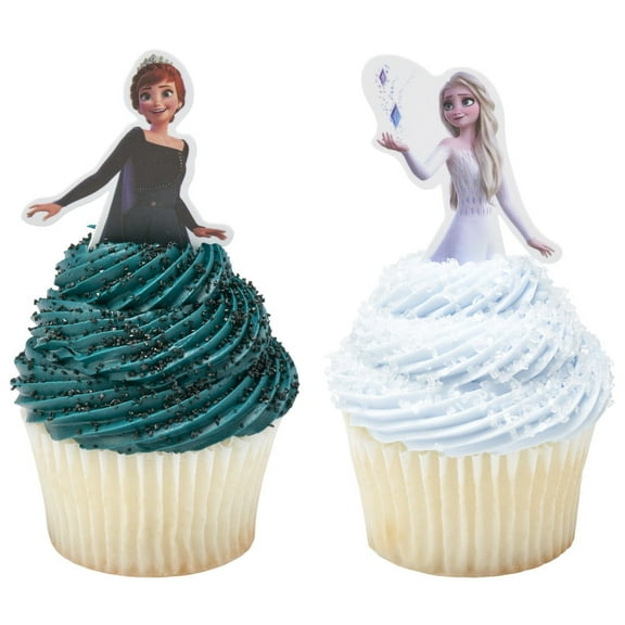 Anna Elsa Cake Picks – 12 Pcs Party Dessert Toppers