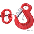 thumbnail image 3 of Swivel Hooks Hoist Hooks, 2T Slip Hooks Heavy Duty Swivel Lifting Hook Safety Hook for Hoist Parts, Lifting Chain Hook with 2 Ring Buckle, 3 of 9