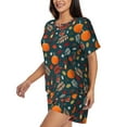 thumbnail image 2 of Lsque Autumn with Pumpkins Women's Short-Sleeved Pajama Set - 2 Piece Soft and Lightweight Sleepwear Set-4X-Large, 2 of 9