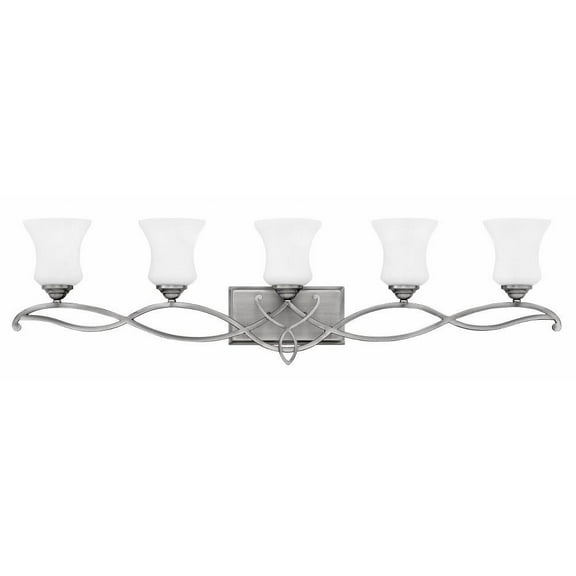 5 Light Bathroom Light Fixture in Traditional-Transitional-Coastal Style 41.5 inches Wide By 11 inches High-Antique Nickel Finish Bailey Street Home