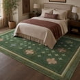 thumbnail image 3 of TURCURNO 6x9 Olive Green Area Rugs, Retro Distressed Low Pile Non-Slip Washable Durable Indoor Rug for Dining Room Living Room Bedroom, 3 of 11