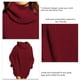 thumbnail image 5 of Vestido suéter de cuello alto Vestido jersey de manga larga Suéter de color puro de gran tamaño para mujer Rojo vino S, 5 of 6