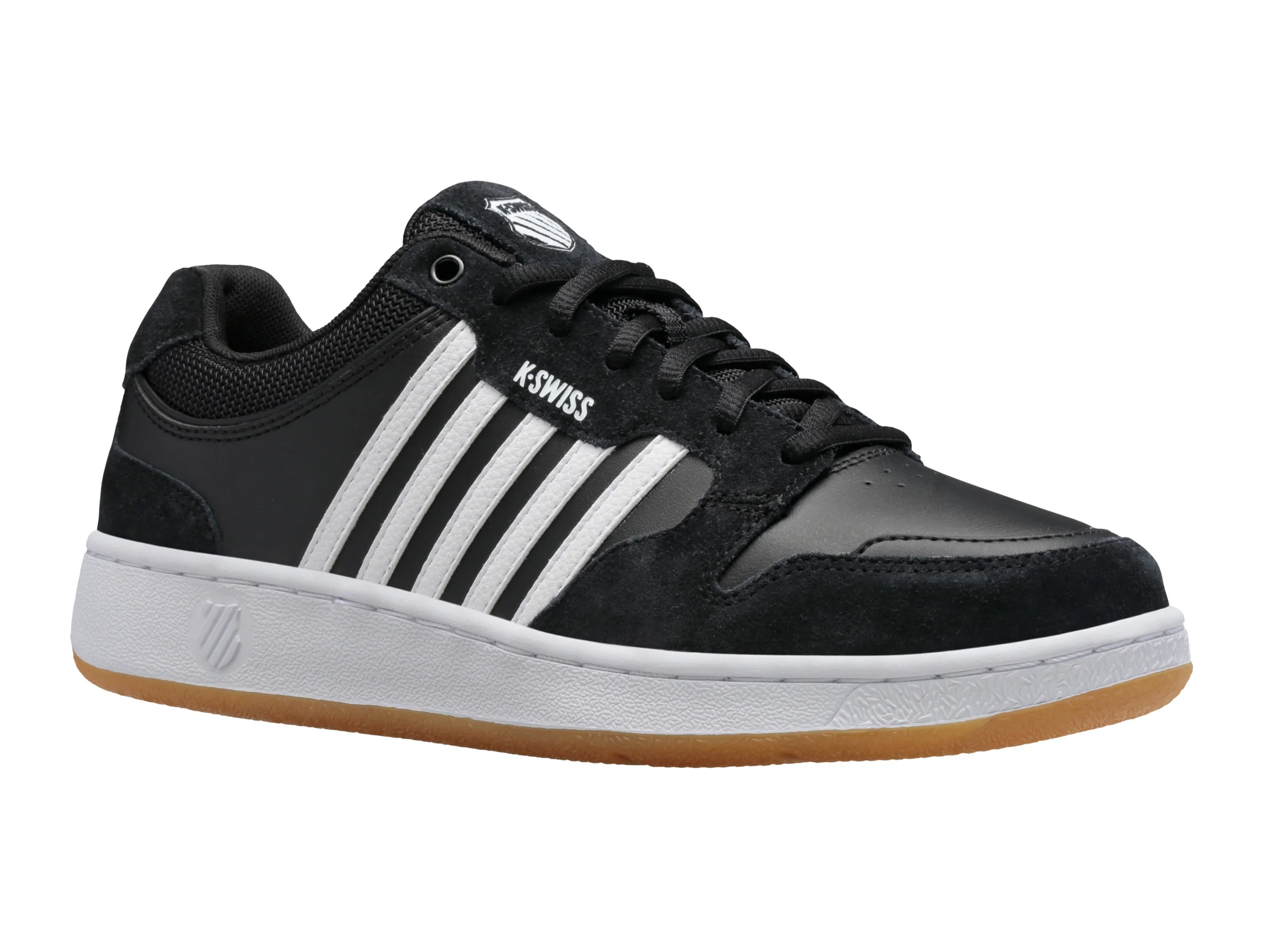 K-Swiss Men City Court Medium Low Top Sneaker Black/White/Gum