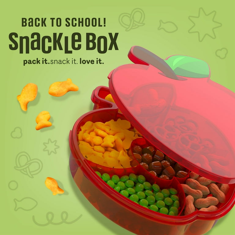 COOK WITH COLOR Lunch Box Container, 6-Grid Snack Box, Apple