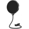 Aokeo Professional Microphone Pop Filter Mask Shield For Blue Yeti and Any Other Microphone, Mic Dual Layered Wind Pop Screen With A Flexible 360° Gooseneck Clip Stabilizing Arm