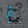 thumbnail image 3 of Star Wars Classic Stormtrooper Helmet with Imperial Logo Men's T Shirt (Heather Dark Grey, S-XXXL), 3 of 4
