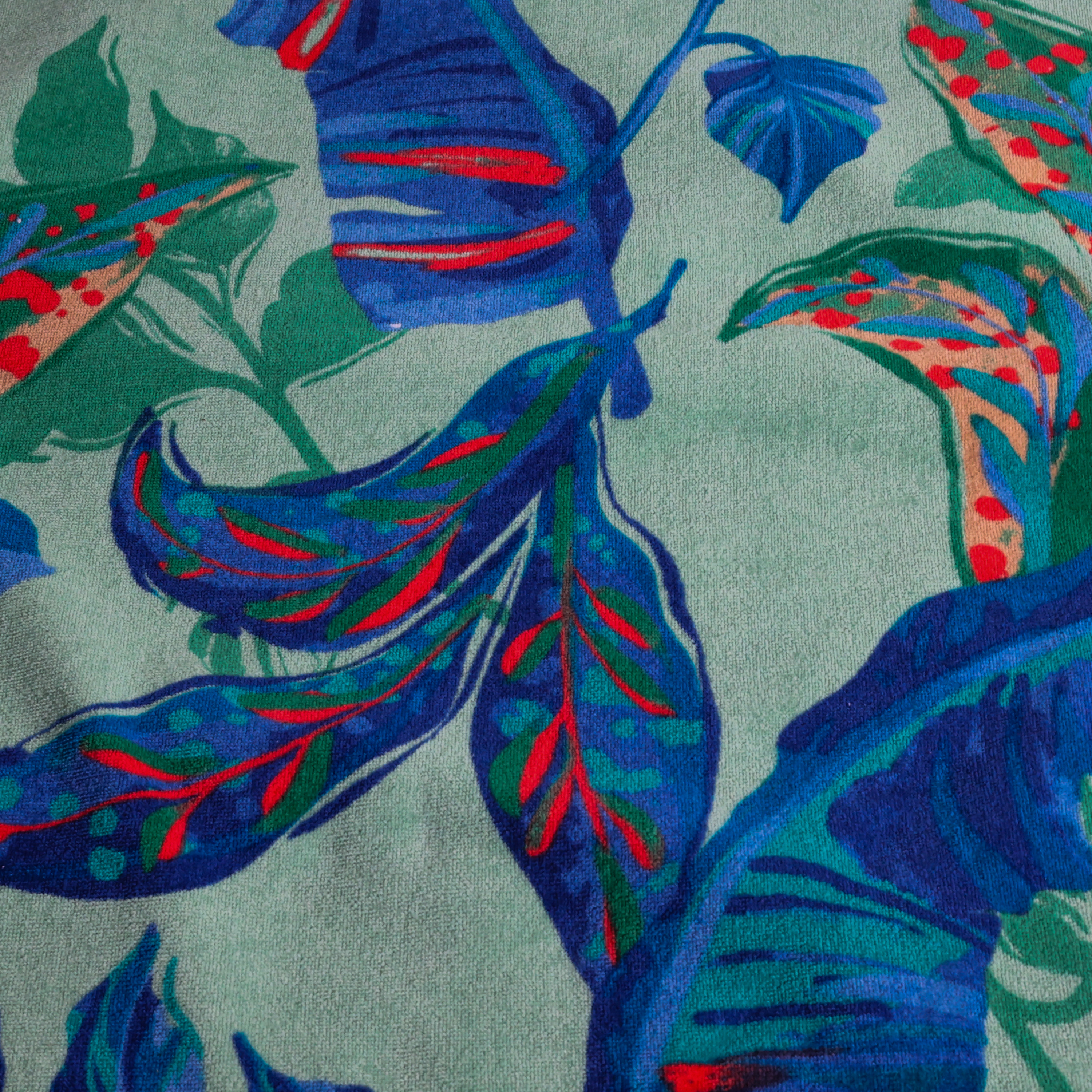 Mainstays Oversized Cotton Blend Beach Towel, 36 x 72 in, Tropical Foliage