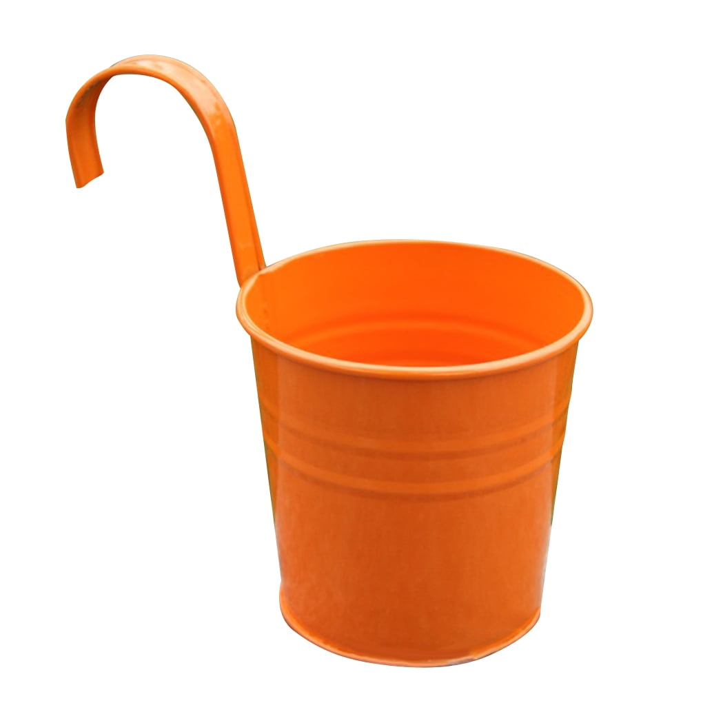 Multicolor Bucket Flower Holder Metal Succulent Hanging Flowerpot Basket Plant Planter Balcony