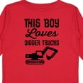thumbnail image 4 of Inktastic This Boy Loves Digger Trucks Construction Boys Long Sleeve Toddler T-Shirt, 4 of 5