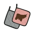 thumbnail image 2 of Caroline's Treasures Poitou Poiteuin Donkey Pink Check Pair of Pot Holders, 2 of 3