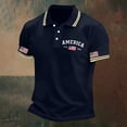 thumbnail image 4 of WAYUTE Men Polo Shirts 4th of July Patriotic Graphic 250th Anniversary USA Shirt Short Sleeve Button Lapel Classic Fit Casual Summer, 4 of 4