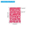 thumbnail image 2 of Uxcell Vinyl Letters Numbers Stickers Kit, Self Adhesive Decals for Mailbox, Sign Fuchsia 1224 Pieces 12 Sheets, 2 of 6