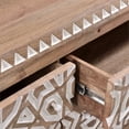 thumbnail image 4 of Home Trends & Design ZWHADR61NW 61 x 18 x 33 in. Haveli Geometric Carved Dresser, White, 4 of 5