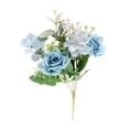thumbnail image 2 of Reduced Price Latrodar Artificial Flowers in Vase Fake Silk Roses with Leaves Simulation Bouquet for Living Room Wedding Party Decoration Vase UV Resistant D 11.8x8 Inch, 2 of 5