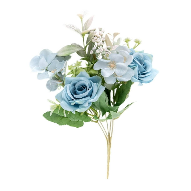 Flor artificial de imitación de rosa para decoración del hogar, boda, pared de flores de mano