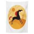 thumbnail image 3 of Ambesonne Horse Tablecloth Rectangular Table Cover, Abstract Animal Desert, 52"x70", Multicolor, 3 of 4