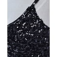 thumbnail image 4 of Womens Shimmer Sequins Club Spaghetti Strap Camisole Vest Tank Tops, 4 of 5
